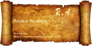 Roska Aranka névjegykártya